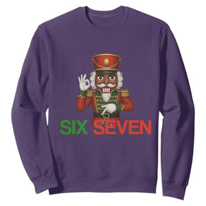 67 Six Seven Black Nutcracker Christmas Meme Sweatshirt TS14 Purple Print Your Wear