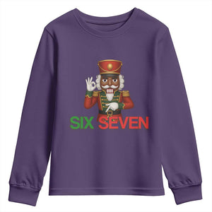 67 Six Seven Black Nutcracker Christmas Meme Youth Sweatshirt TS14 Purple Print Your Wear
