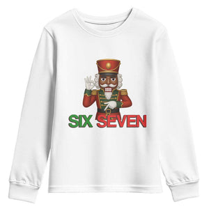 67 Six Seven Black Nutcracker Christmas Meme Youth Sweatshirt TS14 White Print Your Wear