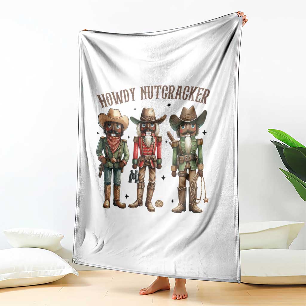 Nutcracker Cowboy Christmas Western Country Howdy Throw Blanket TS14 Print Your Wear