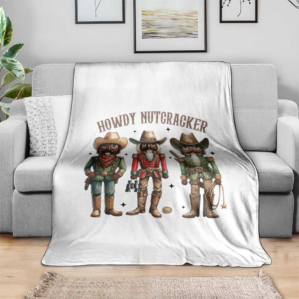 Nutcracker Cowboy Christmas Western Country Howdy Throw Blanket TS14 Print Your Wear