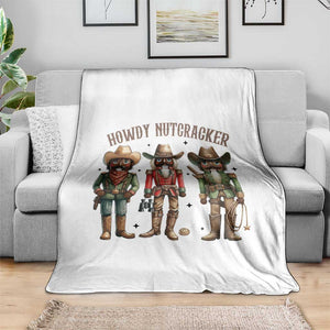 Nutcracker Cowboy Christmas Western Country Howdy Throw Blanket TS14 Print Your Wear