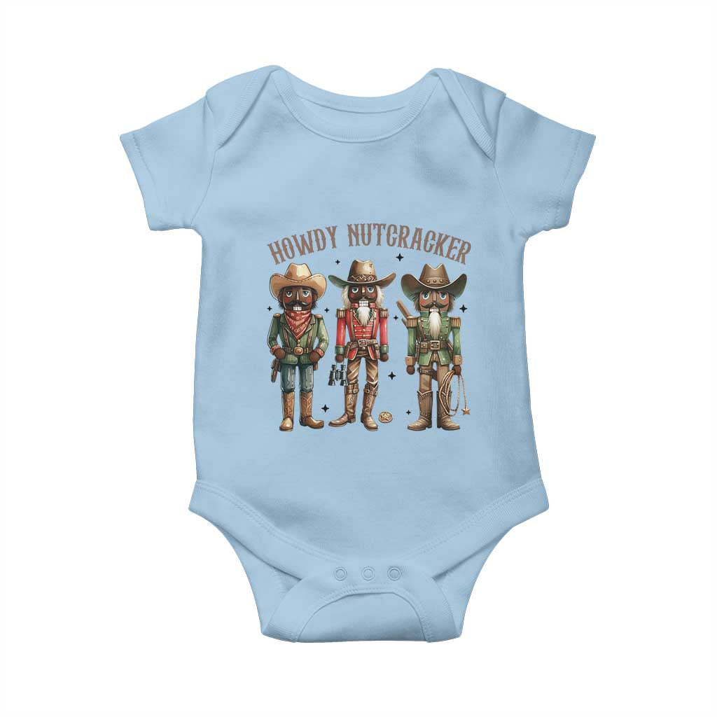 Nutcracker Cowboy Christmas Western Country Howdy Baby Onesie TS14 Light Blue Print Your Wear