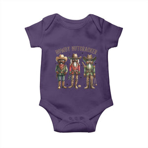 Nutcracker Cowboy Christmas Western Country Howdy Baby Onesie TS14 Purple Print Your Wear