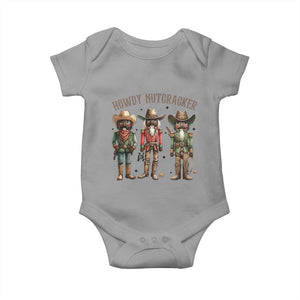 Nutcracker Cowboy Christmas Western Country Howdy Baby Onesie TS14 Sport Gray Print Your Wear