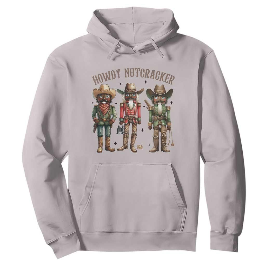 Nutcracker Cowboy Christmas Western Country Howdy Hoodie TS14 Ice Gray Print Your Wear