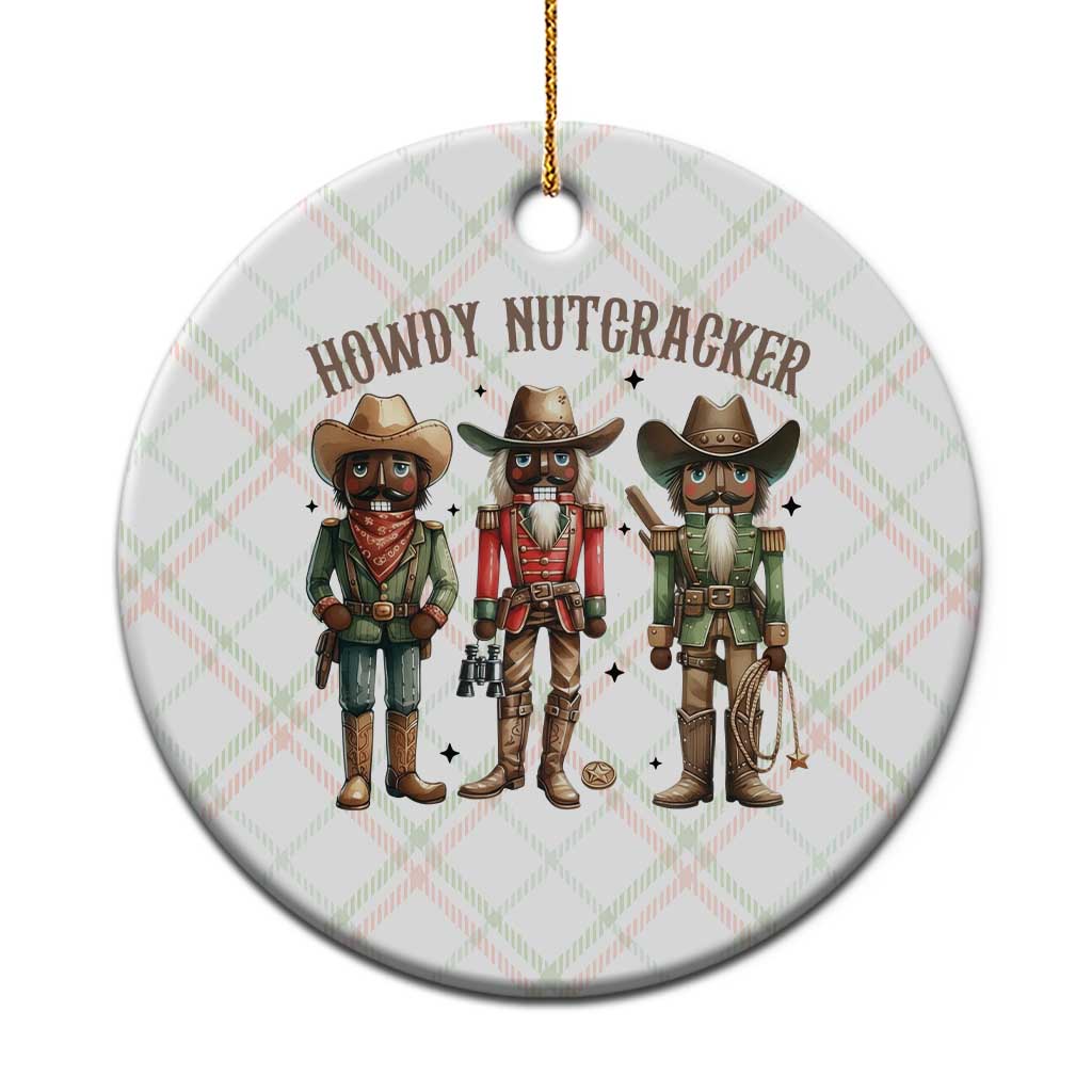 Nutcracker Cowboy Christmas Western Country Howdy Ceramic Ornament TS14 1pc Christmas Plaid Print Your Wear