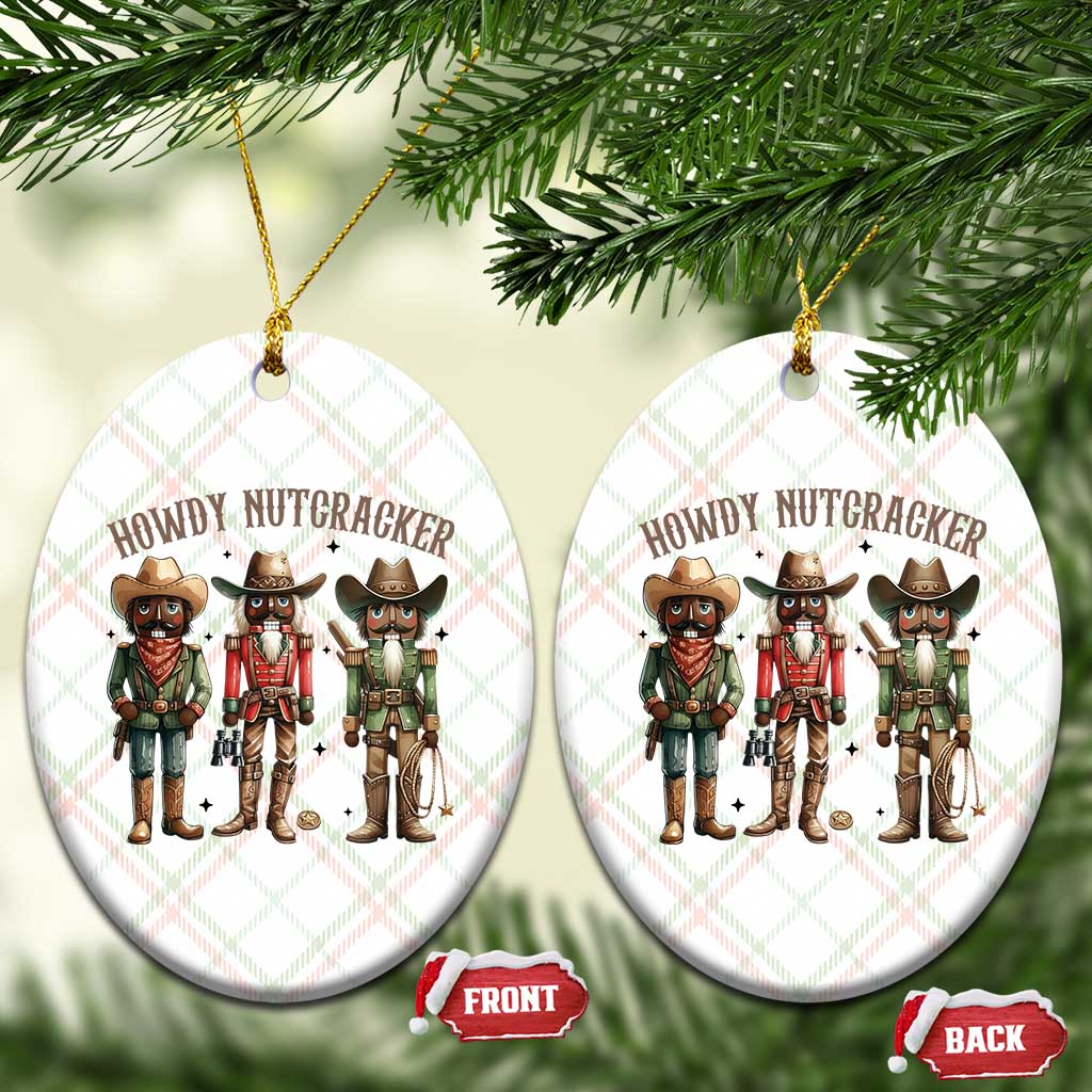 Nutcracker Cowboy Christmas Western Country Howdy Ceramic Ornament TS14 Print Your Wear