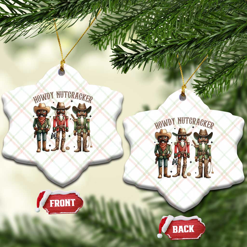 Nutcracker Cowboy Christmas Western Country Howdy Ceramic Ornament TS14 Print Your Wear