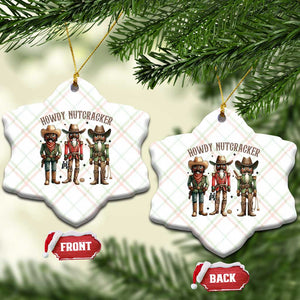 Nutcracker Cowboy Christmas Western Country Howdy Ceramic Ornament TS14 Print Your Wear