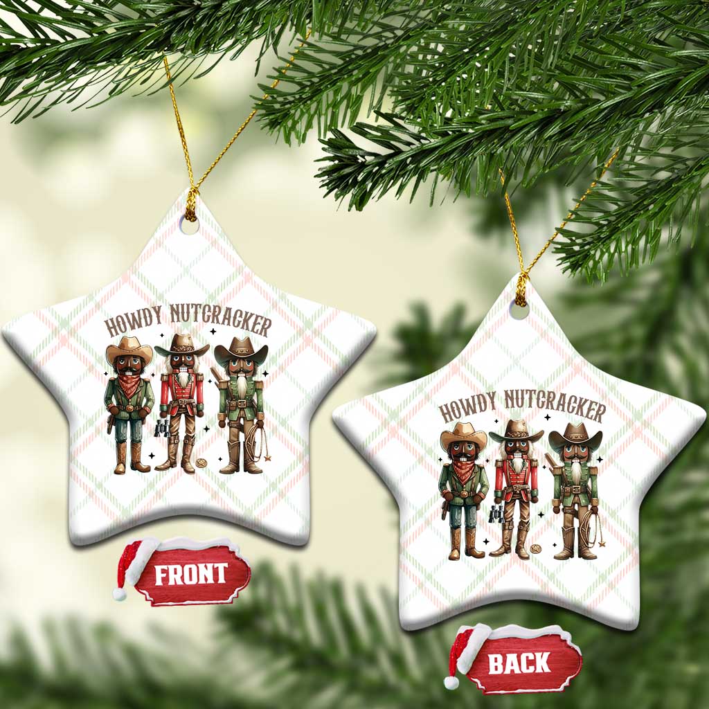 Nutcracker Cowboy Christmas Western Country Howdy Ceramic Ornament TS14 Print Your Wear