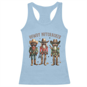 Nutcracker Cowboy Christmas Western Country Howdy Racerback Tank Top TS14 Light Blue Print Your Wear