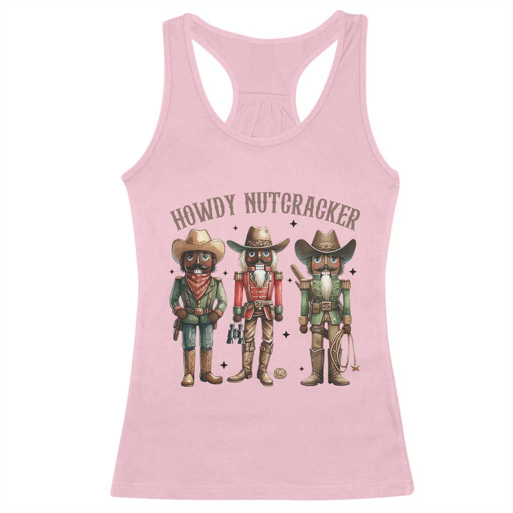 Nutcracker Cowboy Christmas Western Country Howdy Racerback Tank Top - Print Your Wear