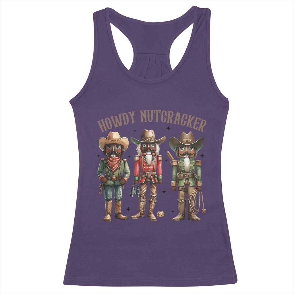 Nutcracker Cowboy Christmas Western Country Howdy Racerback Tank Top - Print Your Wear