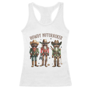 Nutcracker Cowboy Christmas Western Country Howdy Racerback Tank Top - Print Your Wear