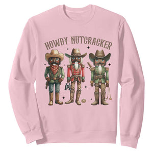 Nutcracker Cowboy Christmas Western Country Howdy Sweatshirt TS14 Light Pink Print Your Wear