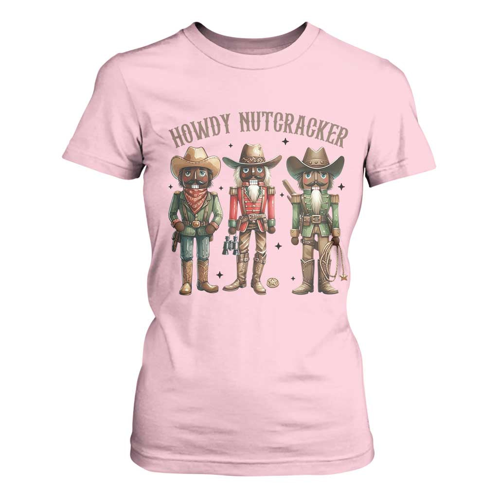 Nutcracker Cowboy Christmas Western Country Howdy T Shirt For Women TS14 Light Pink Print Your Wear