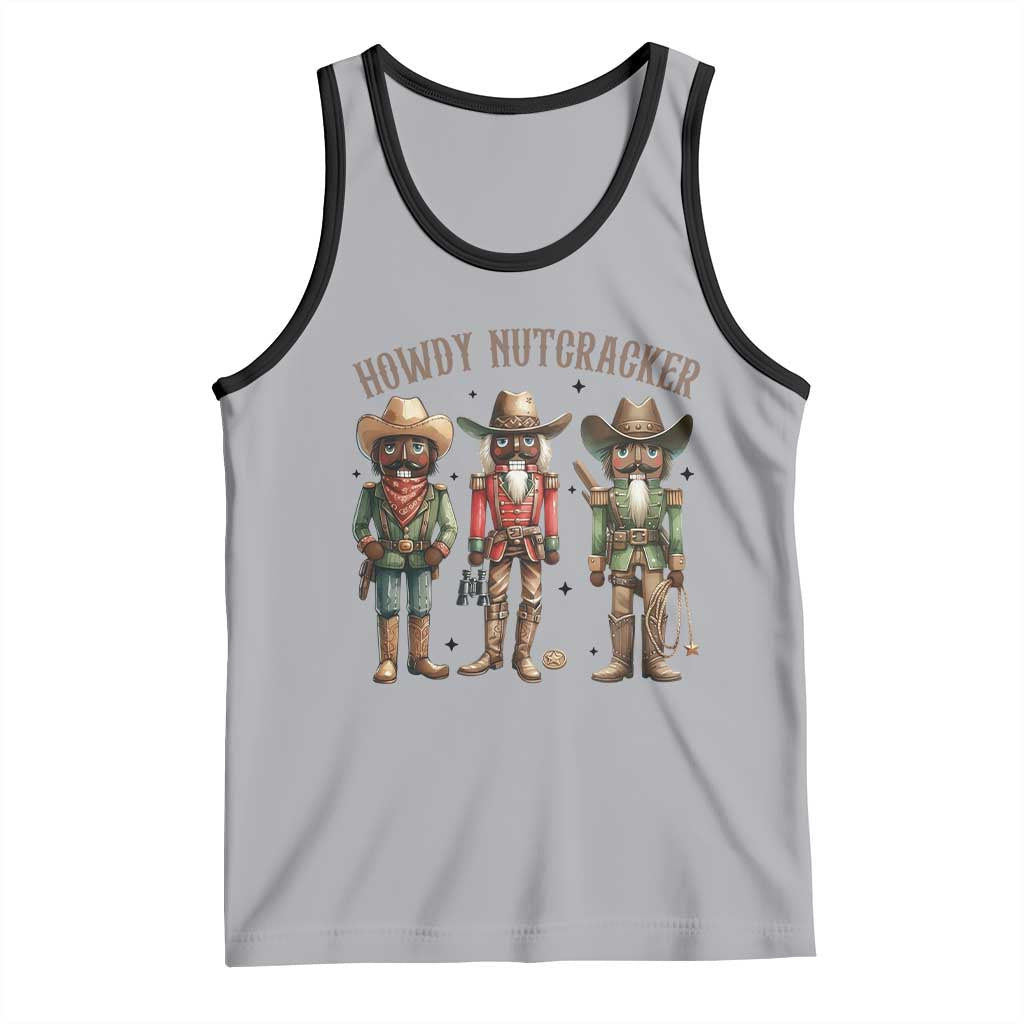Nutcracker Cowboy Christmas Western Country Howdy Tank Top TS14 Athletic Heather Black Print Your Wear