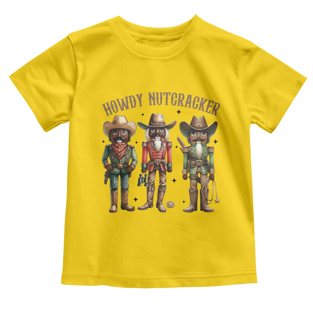 Nutcracker Cowboy Christmas Western Country Howdy Toddler T Shirt TS14 Daisy Print Your Wear