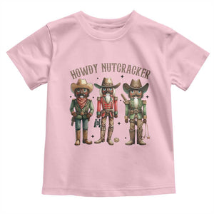 Nutcracker Cowboy Christmas Western Country Howdy Toddler T Shirt TS14 Light Pink Print Your Wear