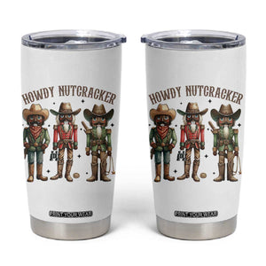 Nutcracker Cowboy Christmas Western Country Howdy Tumbler Cup TS14 White Print Your Wear