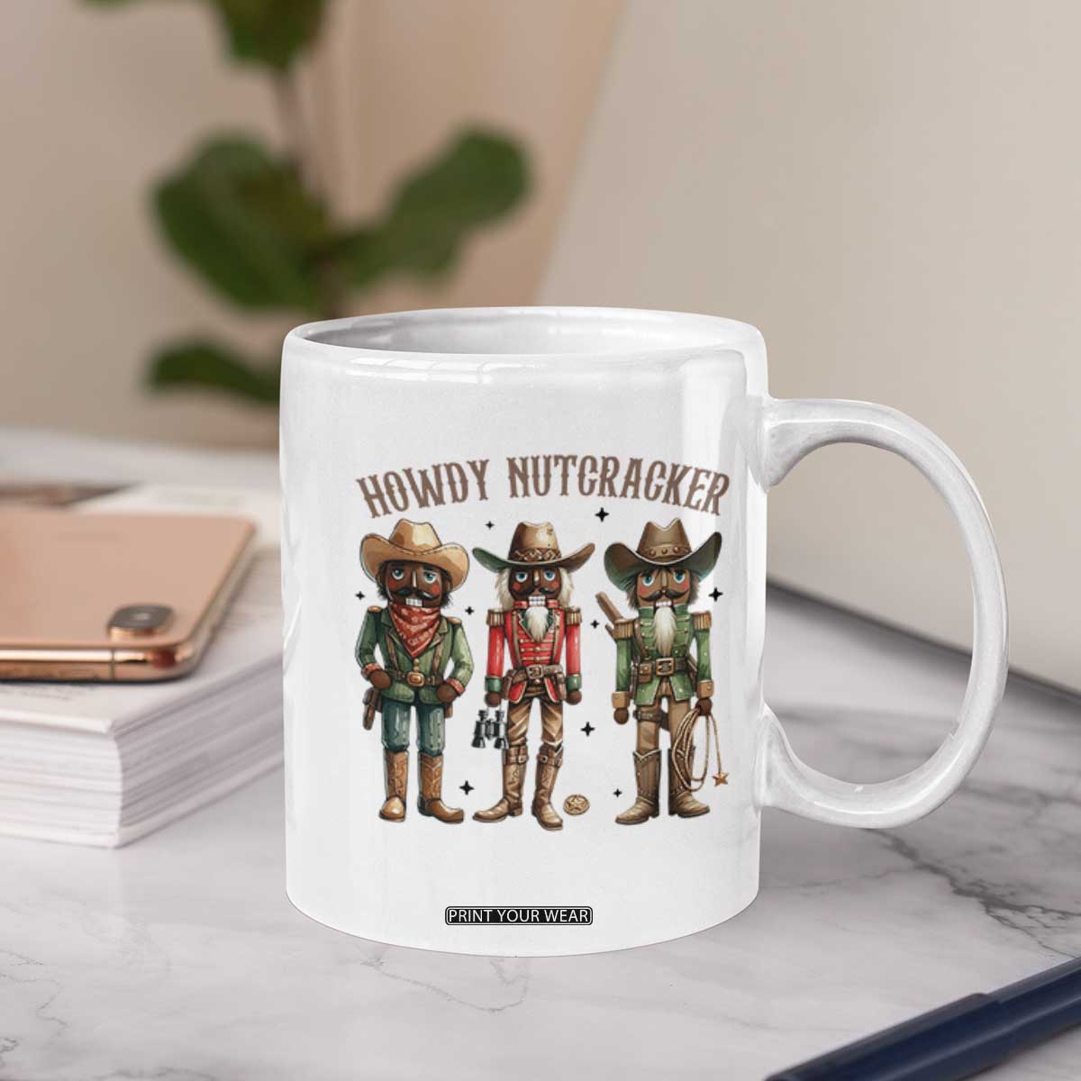 Nutcracker Cowboy Christmas Western Country Howdy Coffee Mug TS14 Print Your Wear