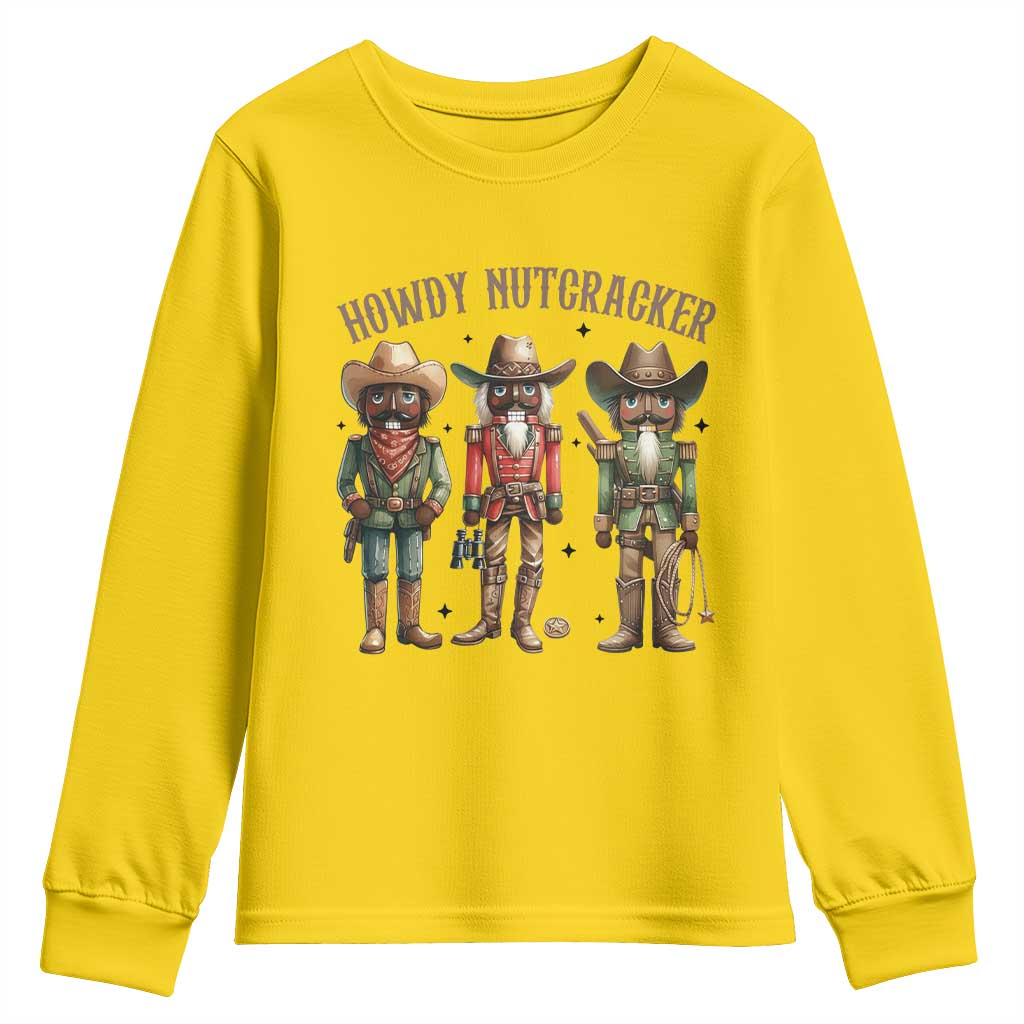 Nutcracker Cowboy Christmas Western Country Howdy Youth Sweatshirt TS14 Daisy Print Your Wear
