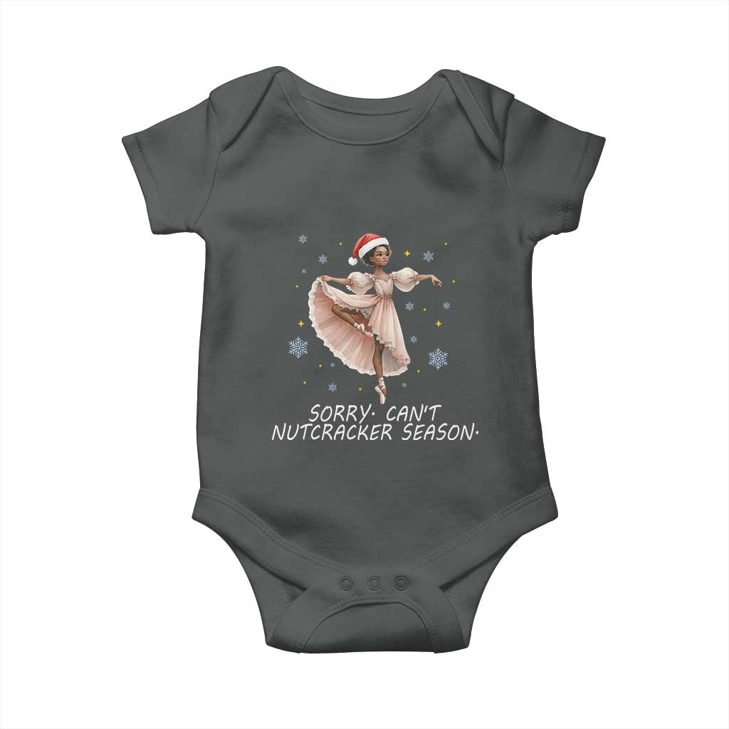 Black Nutcracker Ballet Christmas Baby Onesie TS14 Dark Heather Print Your Wear