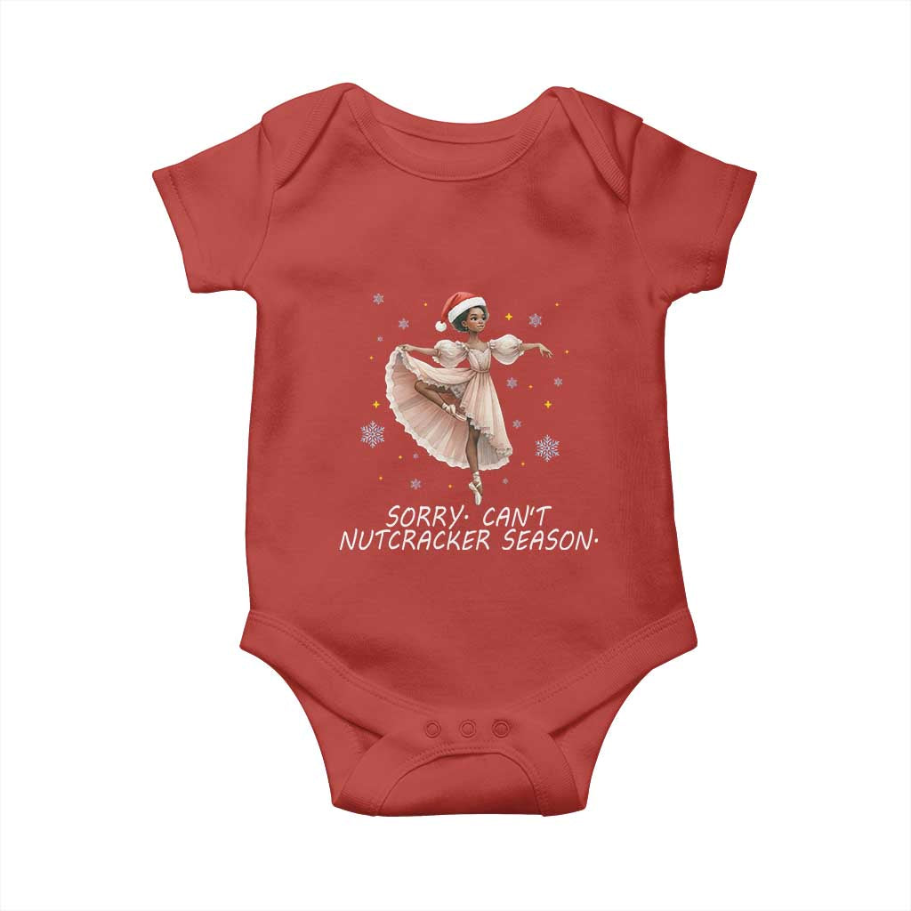 Black Nutcracker Ballet Christmas Baby Onesie TS14 Red Print Your Wear