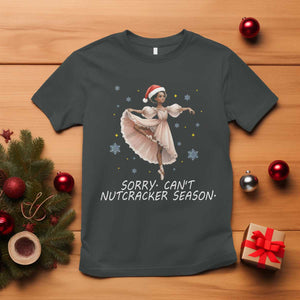 Black Nutcracker Ballet Christmas T Shirt TS14 Dark Heather Print Your Wear