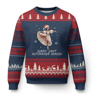 Black Nutcracker Ballet Christmas Ugly Christmas Sweater TS14 Navy Red Print Your Wear