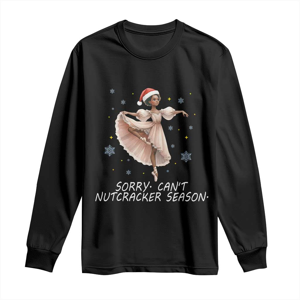 Black Nutcracker Ballet Christmas Long Sleeve Shirt TS14 Black Print Your Wear