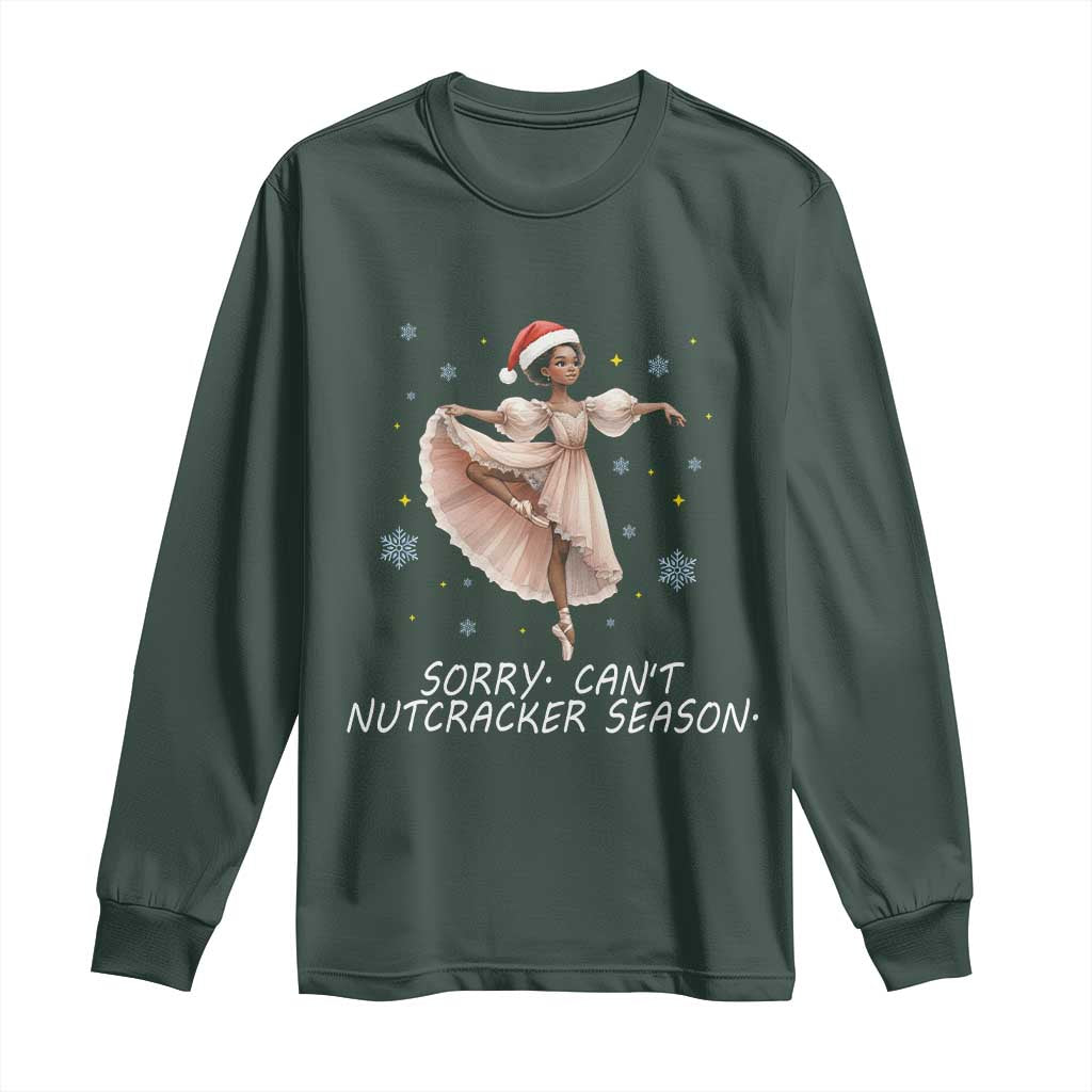 Black Nutcracker Ballet Christmas Long Sleeve Shirt TS14 Dark Forest Green Print Your Wear