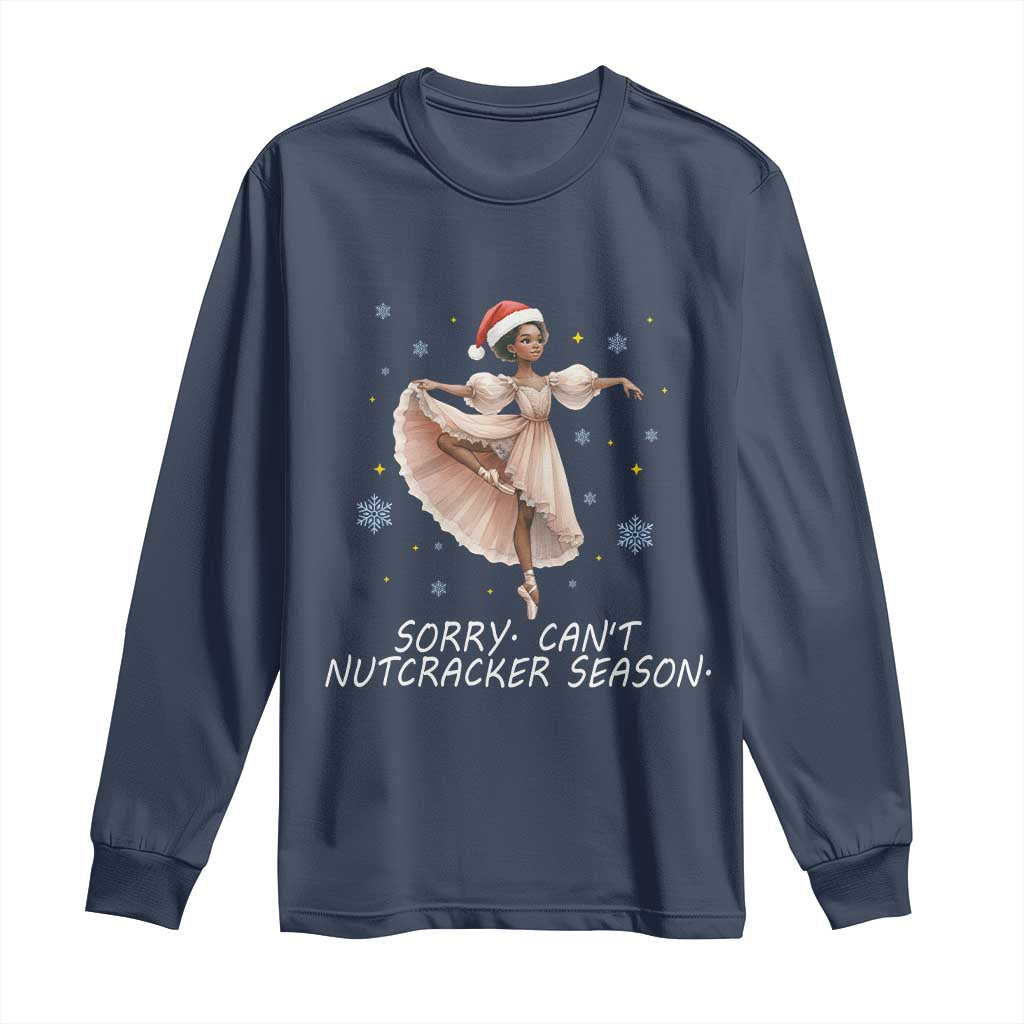 Black Nutcracker Ballet Christmas Long Sleeve Shirt TS14 Navy Print Your Wear