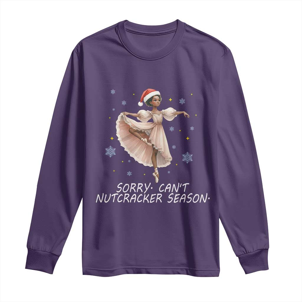 Black Nutcracker Ballet Christmas Long Sleeve Shirt TS14 Purple Print Your Wear