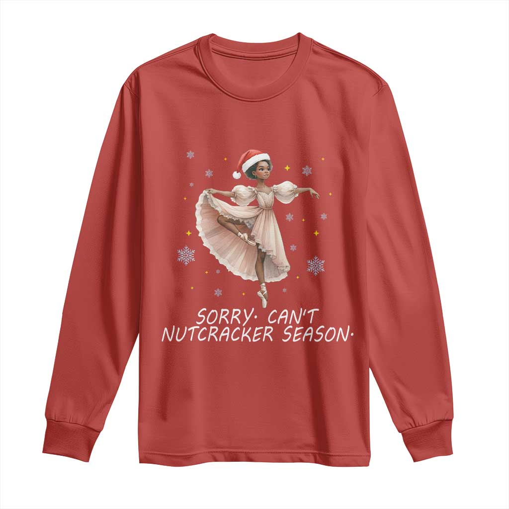 Black Nutcracker Ballet Christmas Long Sleeve Shirt TS14 Red Print Your Wear
