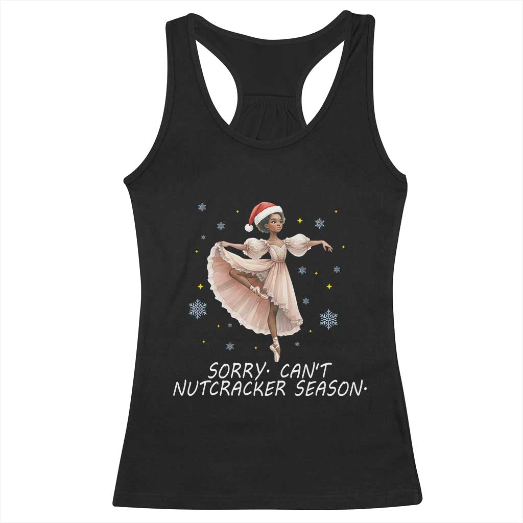 Black Nutcracker Ballet Christmas Racerback Tank Top - Print Your Wear