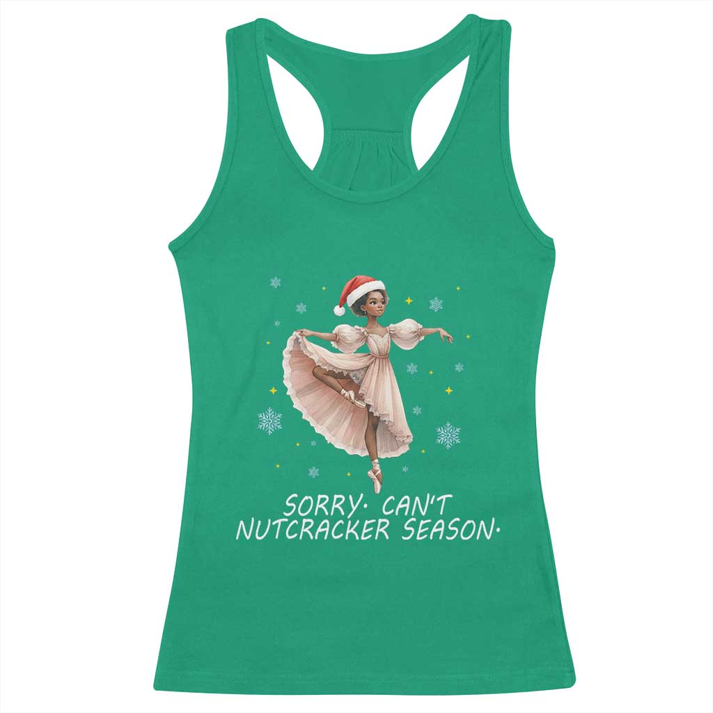 Black Nutcracker Ballet Christmas Racerback Tank Top - Print Your Wear