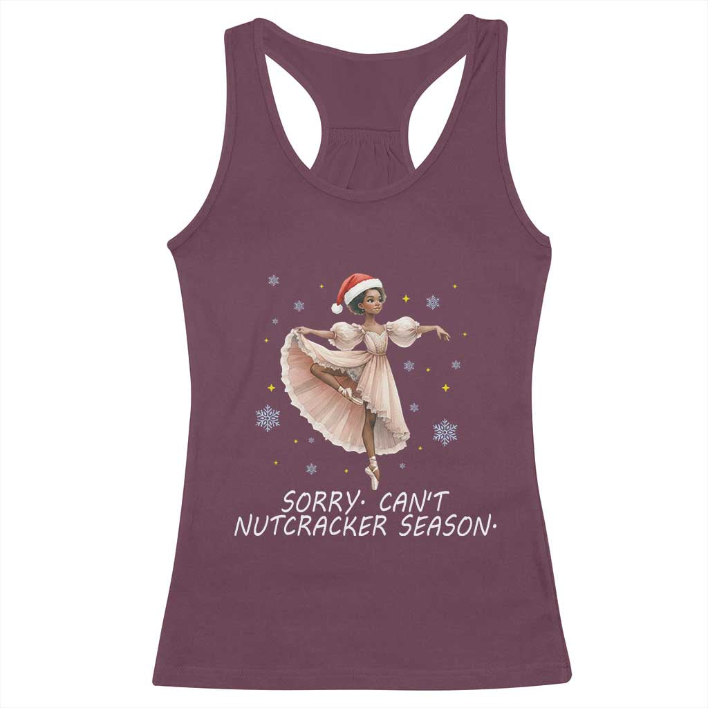 Black Nutcracker Ballet Christmas Racerback Tank Top - Print Your Wear