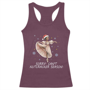 Black Nutcracker Ballet Christmas Racerback Tank Top - Print Your Wear