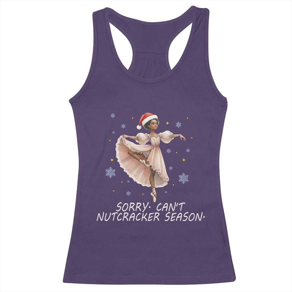 Black Nutcracker Ballet Christmas Racerback Tank Top - Print Your Wear