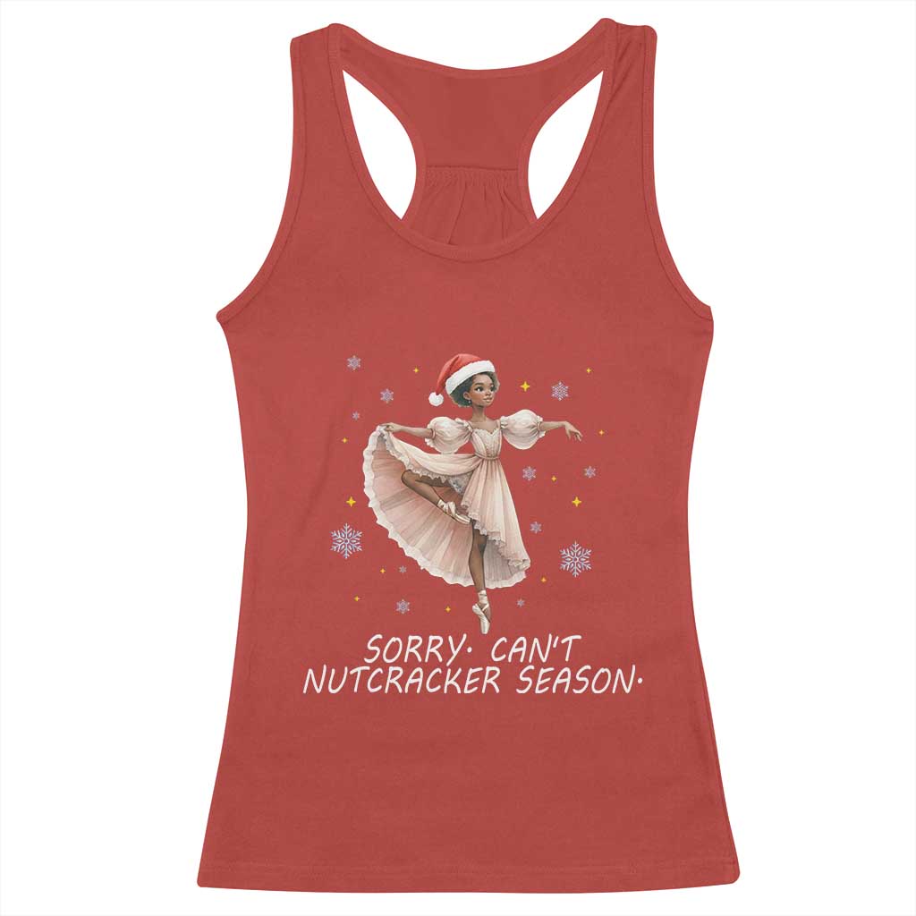 Black Nutcracker Ballet Christmas Racerback Tank Top - Print Your Wear