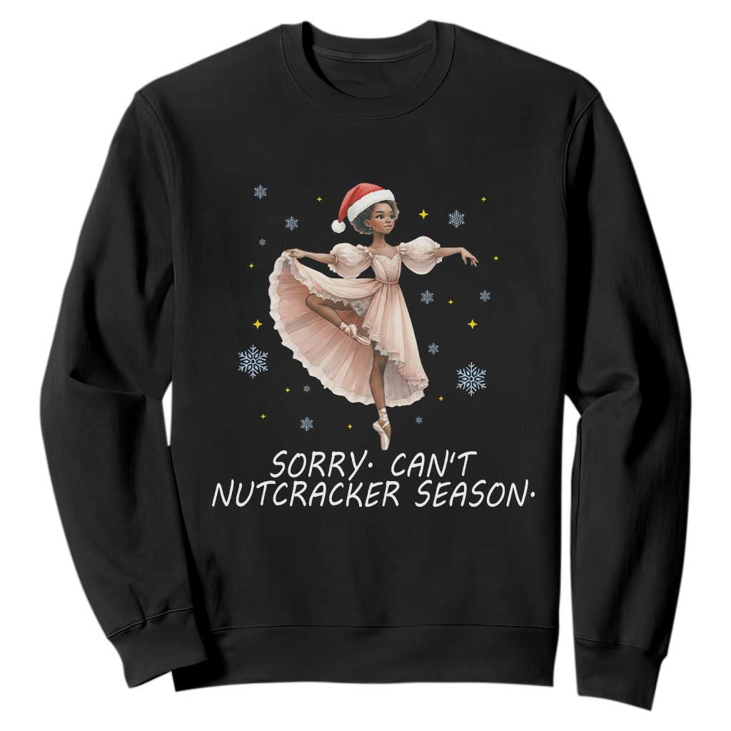 Black Nutcracker Ballet Christmas Sweatshirt TS14 Black Print Your Wear