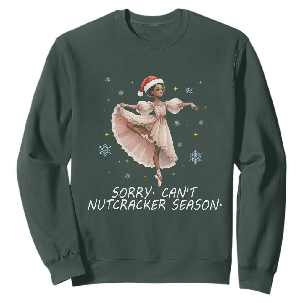 Black Nutcracker Ballet Christmas Sweatshirt TS14 Dark Forest Green Print Your Wear