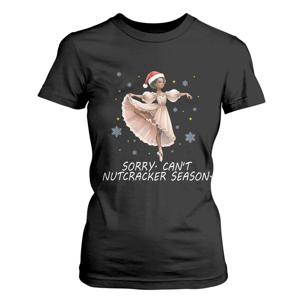 Black Nutcracker Ballet Christmas T Shirt For Women TS14 Black Print Your Wear