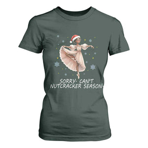 Black Nutcracker Ballet Christmas T Shirt For Women TS14 Dark Forest Green Print Your Wear