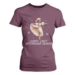 Black Nutcracker Ballet Christmas T Shirt For Women TS14 Maroon Print Your Wear