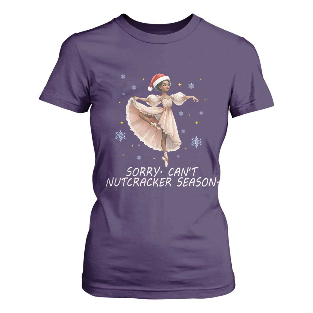 Black Nutcracker Ballet Christmas T Shirt For Women TS14 Purple Print Your Wear