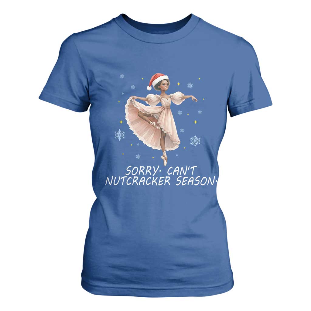 Black Nutcracker Ballet Christmas T Shirt For Women TS14 Royal Blue Print Your Wear