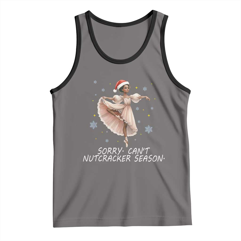 Black Nutcracker Ballet Christmas Tank Top TS14 Deep Heather Black Print Your Wear